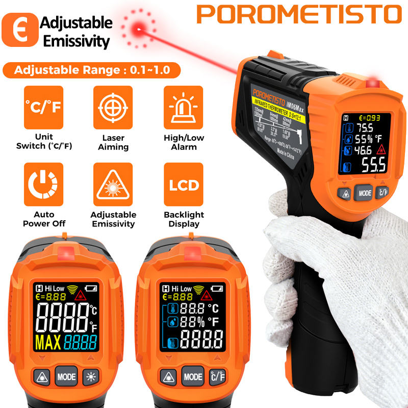 Industrial Handheld Laser - Termómetro Infrarrojo -50~380C, Termómetro Digital Profesional