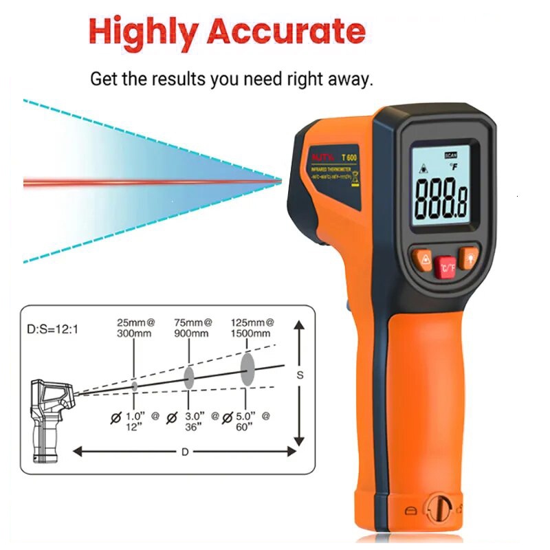 Termómetro infrarrojo digital  - Industrial Laser Thermometer reseña y precio