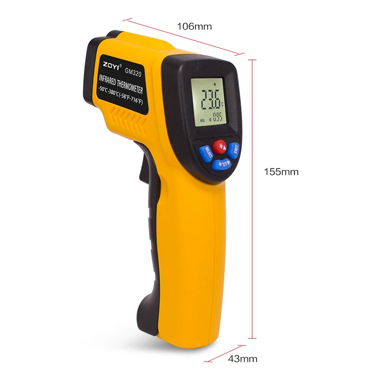 Termómetro infrarrojo digital, - Industrial Laser Thermometer reseña y precio
