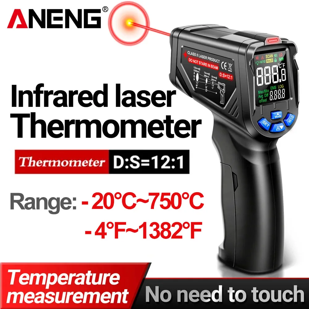 Termómetro Láser Infrarrojo AN - Industrial Handheld Laser reseña y precio
