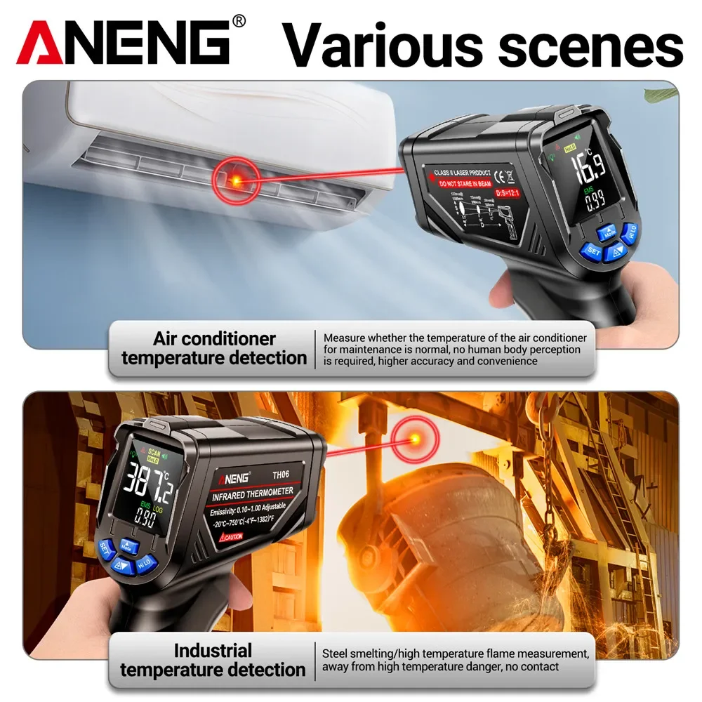 Termómetro Láser Infrarrojo AN - Industrial Handheld Laser reseña y precio