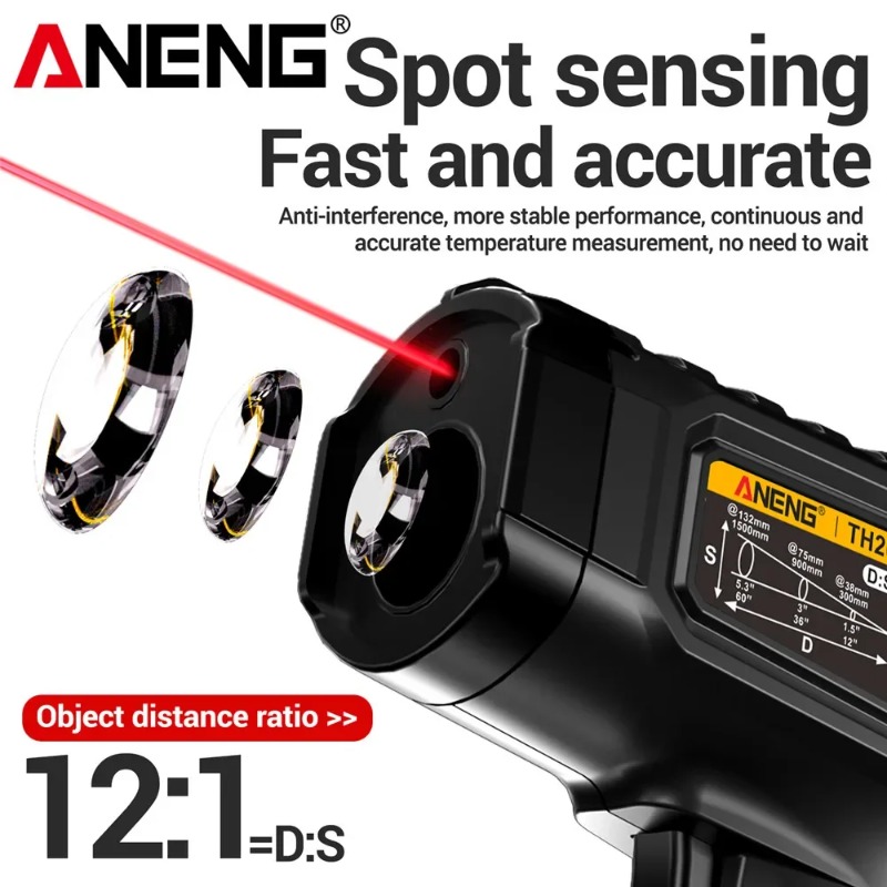 ANENG TH202 Termómetros indust - Industrial Handheld Laser reseña y precio