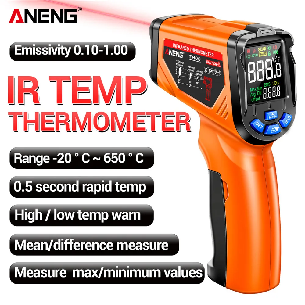 Termómetro Infrarrojo Digital  - Industrial Handheld Laser reseña y precio
