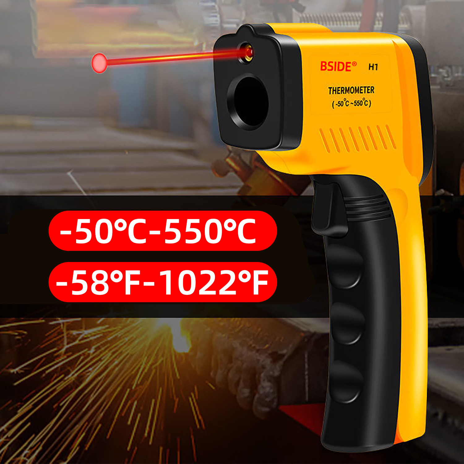 Termómetro Digital infrarrojo  - Industrial Laser Thermometer reseña y precio